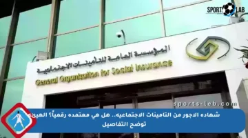شهادة الأجور من التأمينات الاجتماعية.. هل هي معتمدة رقمياً؟ الهيئة توضح التفاصيل